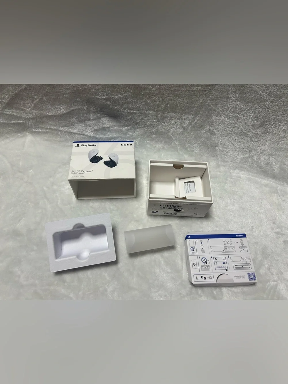 White the PlayStation PULSE Explore Wireless Earbuds BOX ONLY